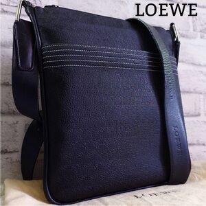 Loewe Black Embossed Shoulder Bag